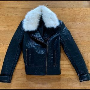 EXPRESS Beautiful, faux, leather motorcycle style jacket size medium
